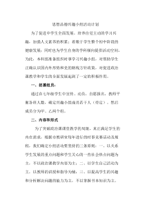 政治兴趣小组计划