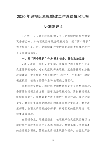 2020年巡视组巡视整改工作总结情况汇报反馈综述4