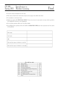 机器学习-试卷-finals15