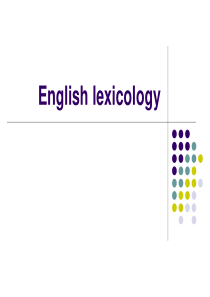 English-lexicology
