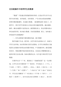 在实践操作中培养学生的数感-精选文档