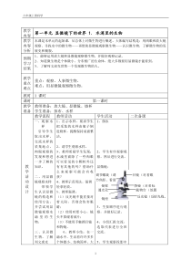 苏教版六年级小学科学上册教案