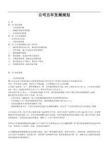 公司五年规划