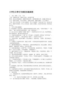 小学生日常行为规范实施细则