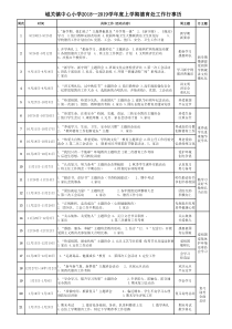 上学期秋德育工作行事历