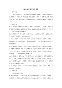 2020学年小学工作计划