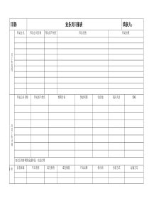 业务员日报表模板