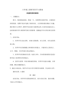 六年级上册研究性学习教案