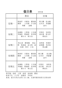 教室-值日表
