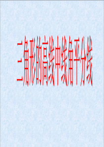 《三角形的高线中线角平分线》ppt课件