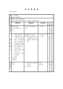 2014年五年级上册体育教案