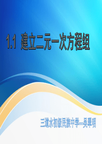 1.1--建立二元一次方程组