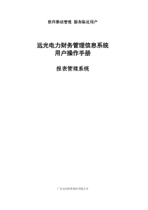 报表管理帮助手册