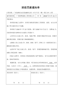 罚款通知单