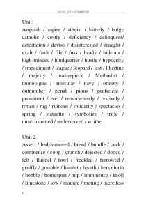现代大学英语精读4单词表