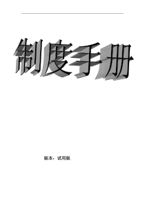 某某公司制度手册