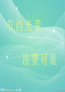 节约光荣浪费可耻主题班会