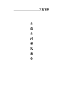 监理自查自纠工作报告