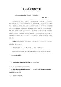企业再造重振方案---公司成长发展建议书