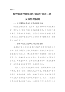 慢性阻塞性肺部疾病分级诊疗重点任务及服务流程图