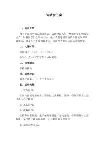 运动会方案