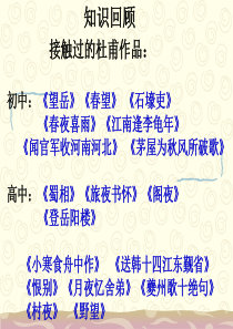 秋兴--登高-比较阅读