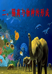 隔离和物种的形成ppt课件