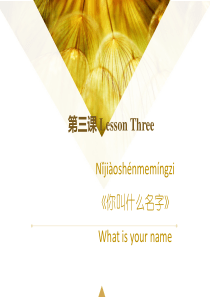 3HSK1第三课-Lesson-Three
