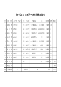 11专任教师基本情况统计表