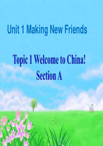 仁爱版七年级英语上册第一单元TOPIC1A教学PPT