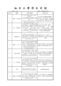 部编版四年级上册语文作文计划