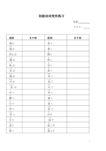 日语动词变形练习ます形