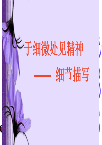 高一记叙文写作指导课件：细节描写