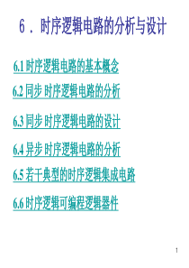 电子技术基础数字部分第五版(康华光)6-.-时序逻辑电路的分析与设计