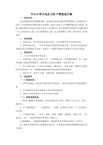 中心小学少先队大队干部竞选方案