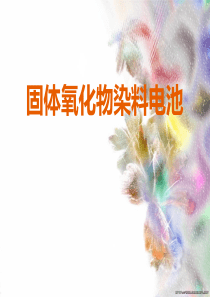 固体氧化物燃料电池ppt