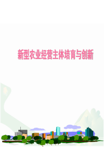 新型农业经营主体培育与创新ppt课件
