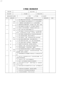文明施工检查验收表
