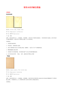 常用木材详解及图鉴