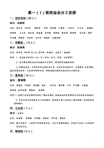 校运会分工安排