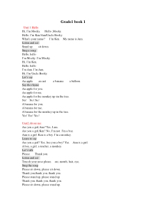 北师大版小学一年级英语课本总结