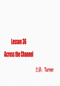 新概念英语第二册--lesson-36.By-Turner