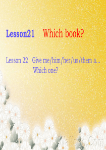 新概念英语第一册21-22课(课堂PPT)