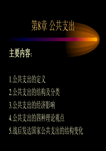 政府经济学-第8章-公共支出