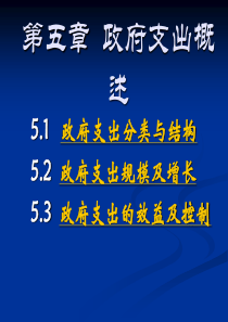 政府经济学10-第五章--政府支出概