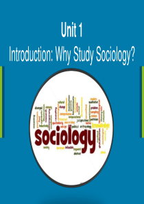 unit-1-introduction：why-study-sociology