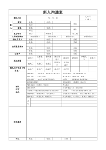 婚礼新人沟通表
