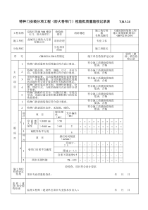 特种门安装分项工程(防火卷帘门)检验批质量验收记录表