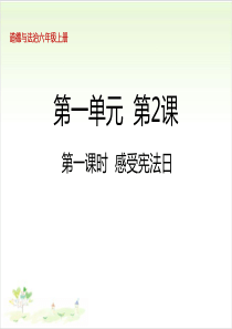 六年级上道德与法治--宪法是根本法-感受宪法日PPT公开课课件