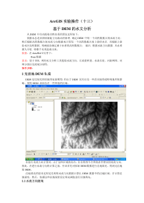 ArcGIS实验操作(十三)---基于DEM的水文分析